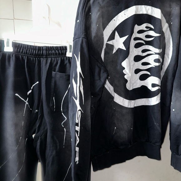 Hellstar Records Studio Black and White Tracksuit - Picture 2 of 6